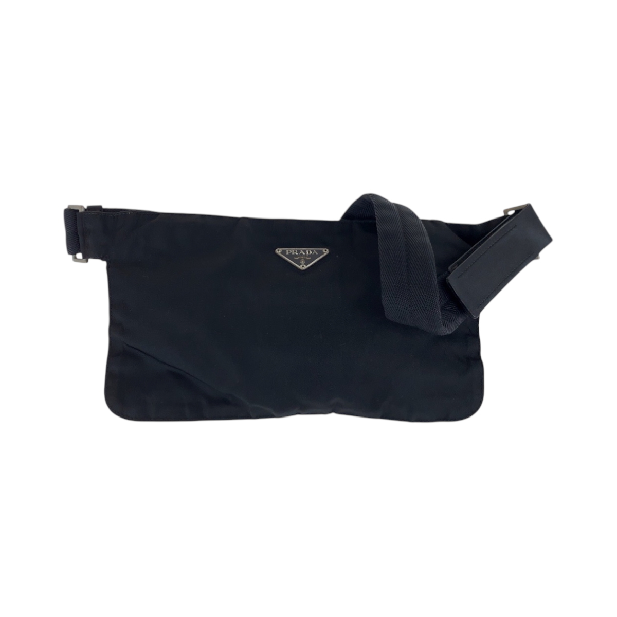 PRADA正規品/関税送料込み Re-Nylon triangle logo shoulder bag PRADA Tessuto Triangle with logo Shoulder Bag Body bag Black