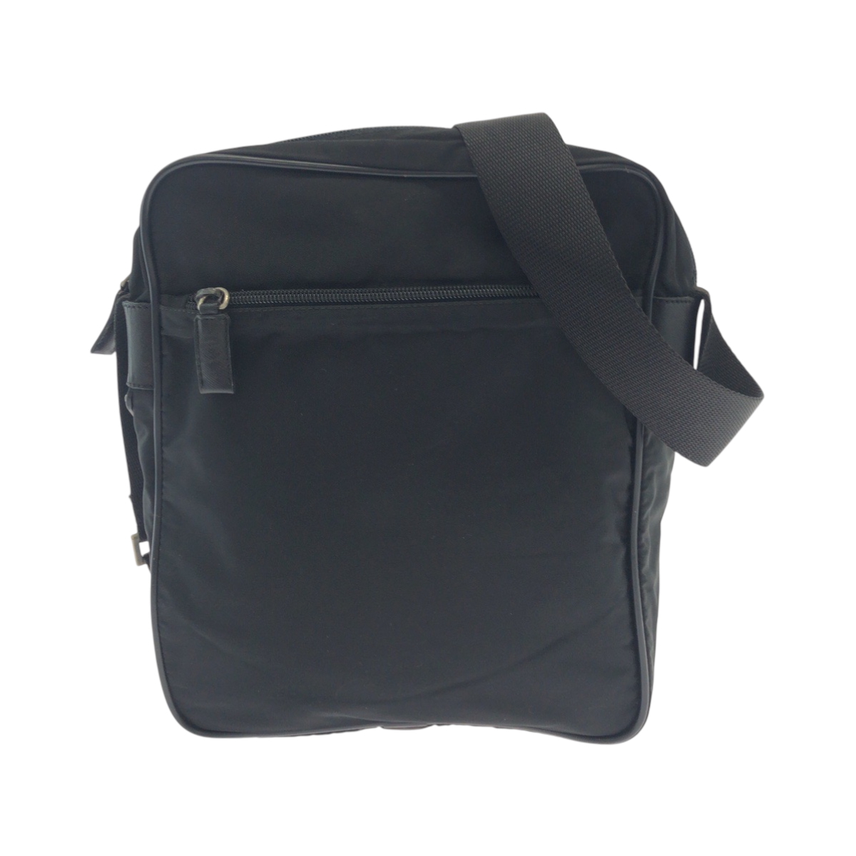 PRADA正規品/関税送料込み Re-Nylon triangle logo shoulder bag PRADA Tessuto Triangle with logo Shoulder Bag Body bag Black