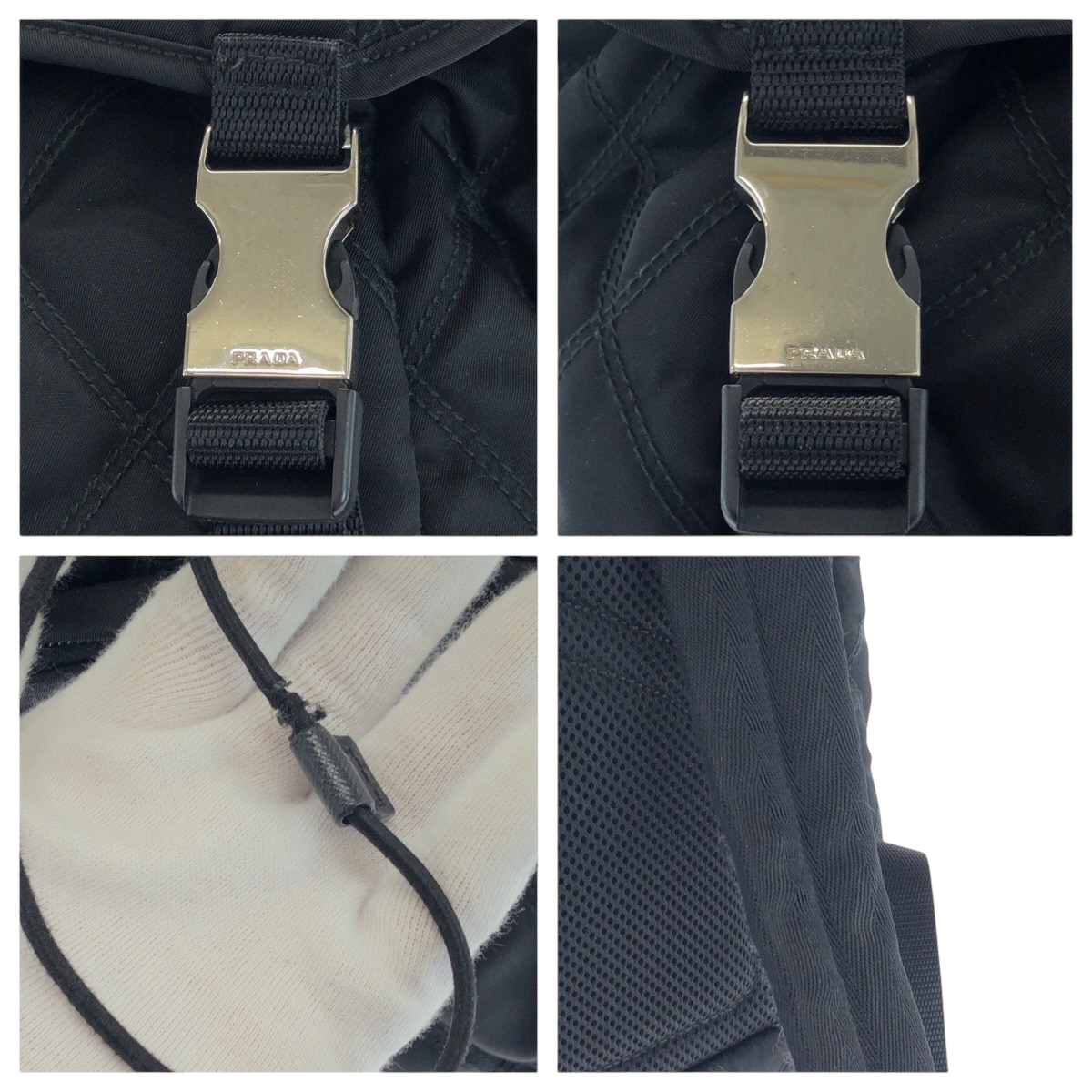PRADA Tessuto quilting Triangle with logo 2VZ135 Backpack