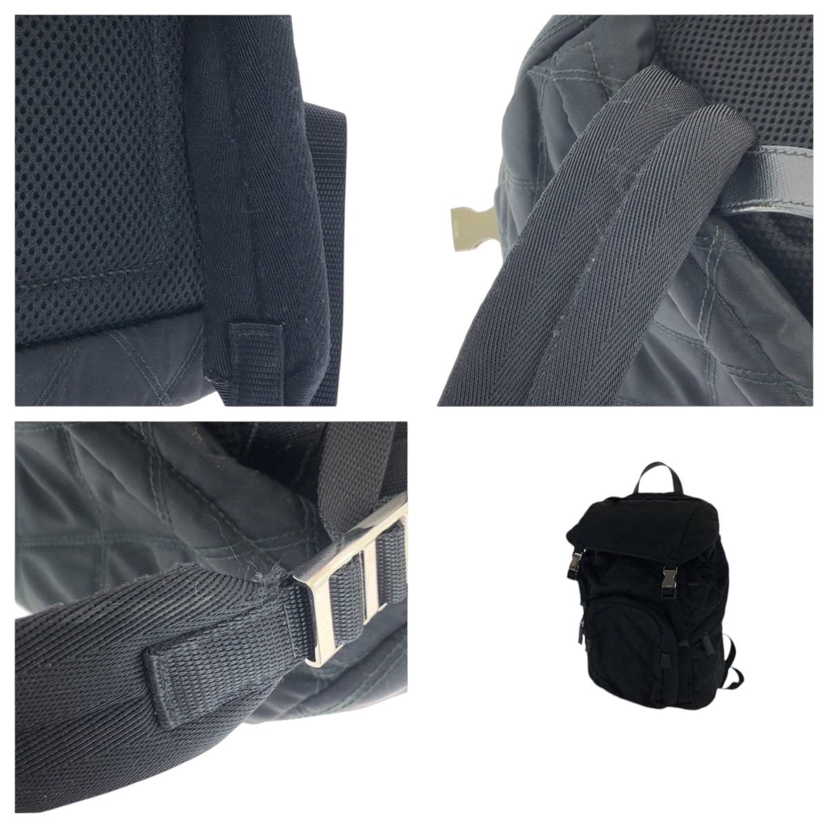 PRADA Tessuto quilting Triangle with logo 2VZ135 Backpack