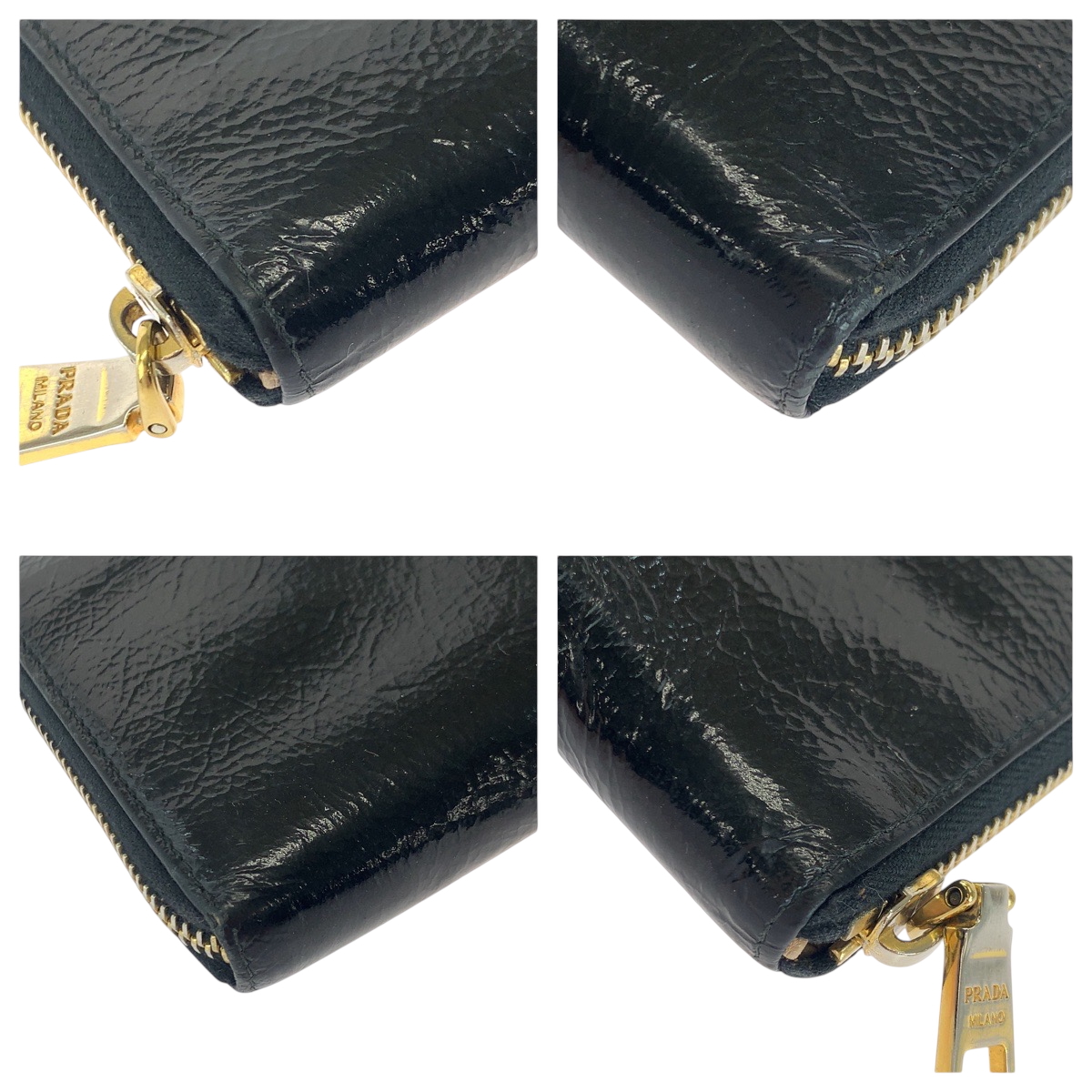 PRADA ブラックレザー長財布 ゴールドロゴ 美品❗️【PRADA｜プラダ】サフィアーノレザー 長財布 ブラック