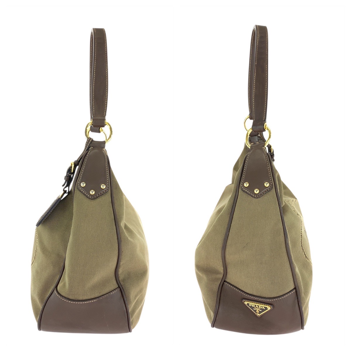 【数量限定】PRADA_men/キャンバス エンボスロゴ ホーボーバッグ 数量限定】PRADA_men/キャンバス エンボスロゴ ホーボーバッグ