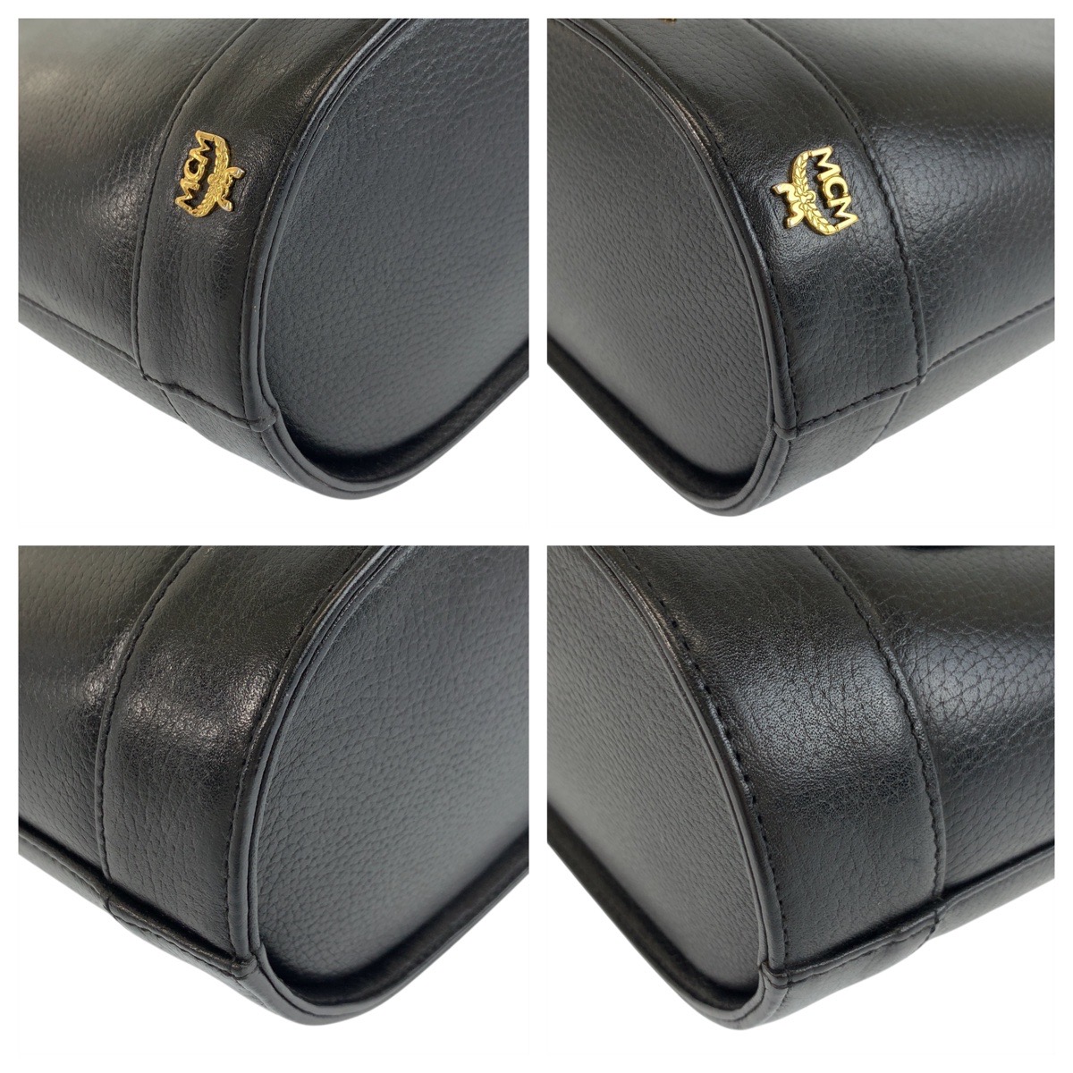 MCM ブラックレザー バッグ ゴールド金具 MCM Chain Shoulder Bag Leather Black Gold Used Authentic | eBay