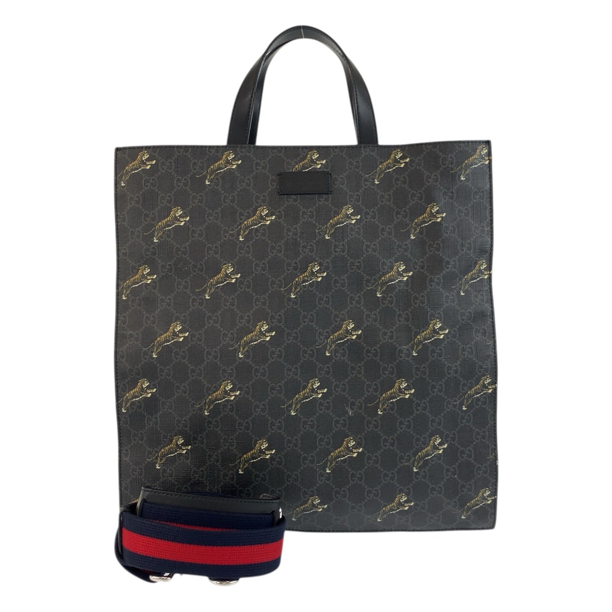 GUCCI Web Stripe Tiger 495559 Tote Bag Shoulder Bag 2way