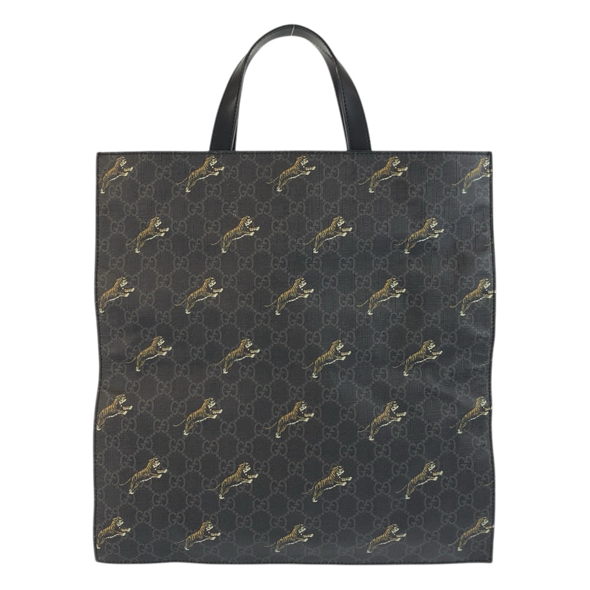 【GUCCI】WEB STRIPE TOTE BAG Gucci Techno Web Stripe Black Canvas Large Crossbody Duffle