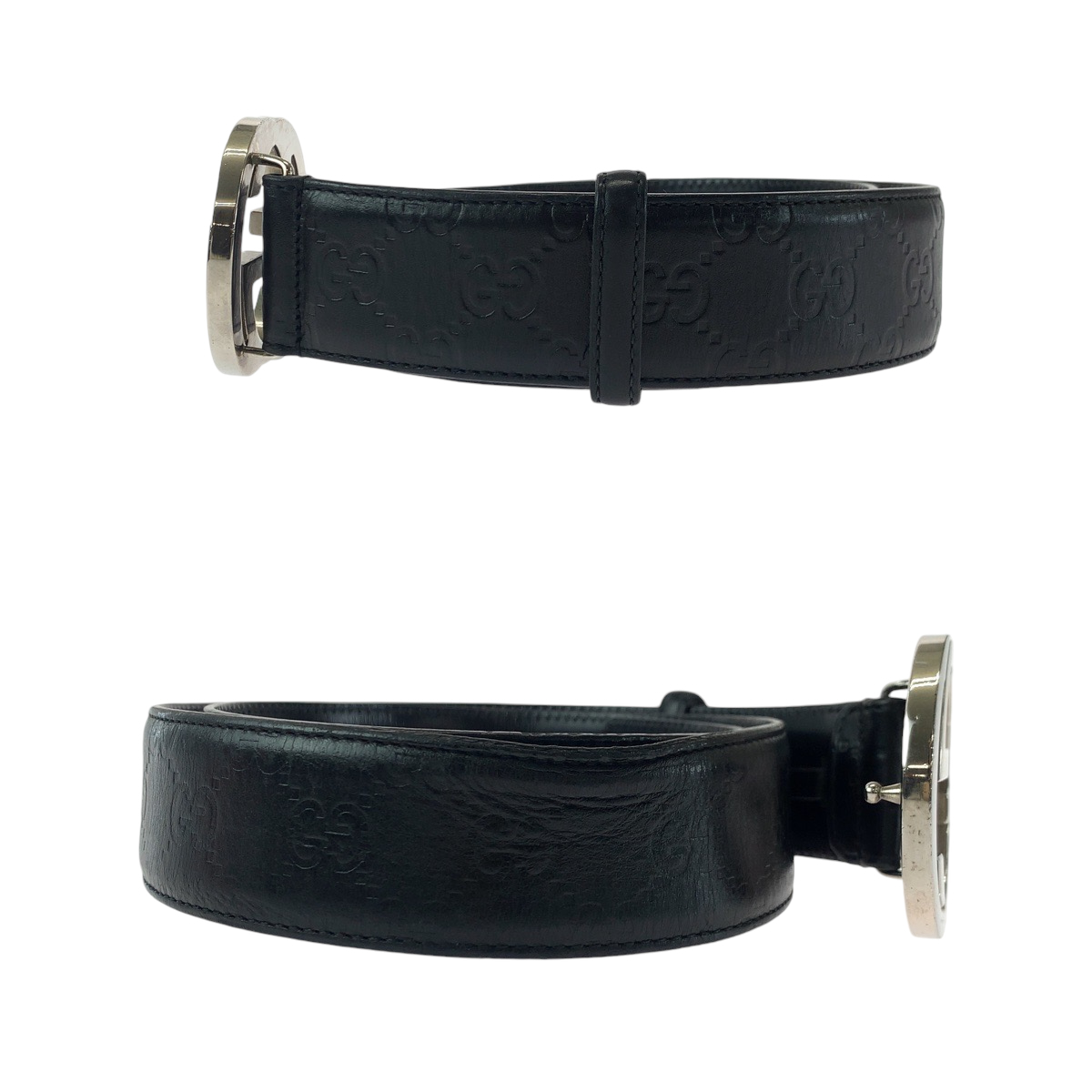 サーミブレスレット　ブラック GUCCI Gucci Shima interlocking 114984 Belt buckle Black