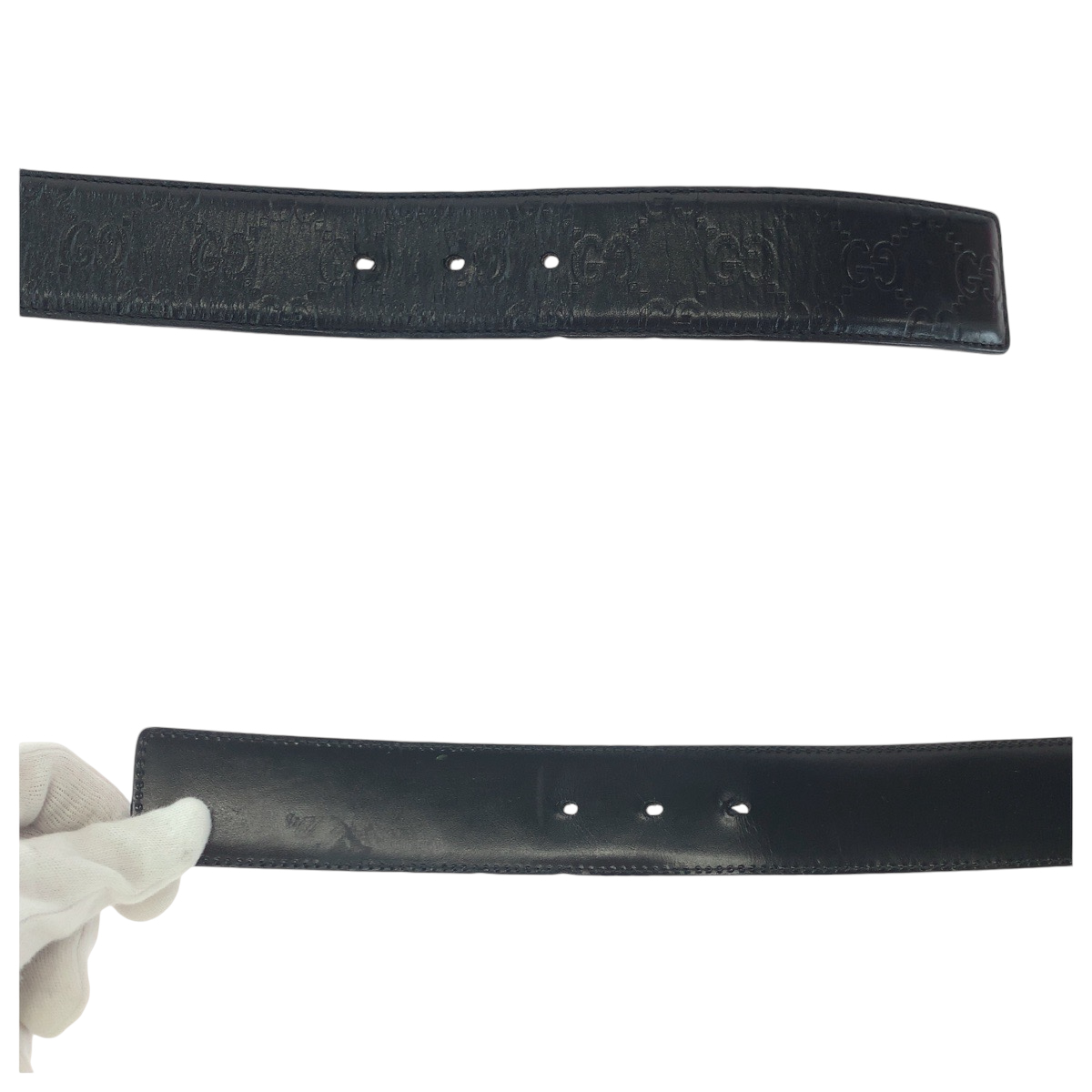 GUCCI Gucci Shima interlocking 114984 Belt buckle Black