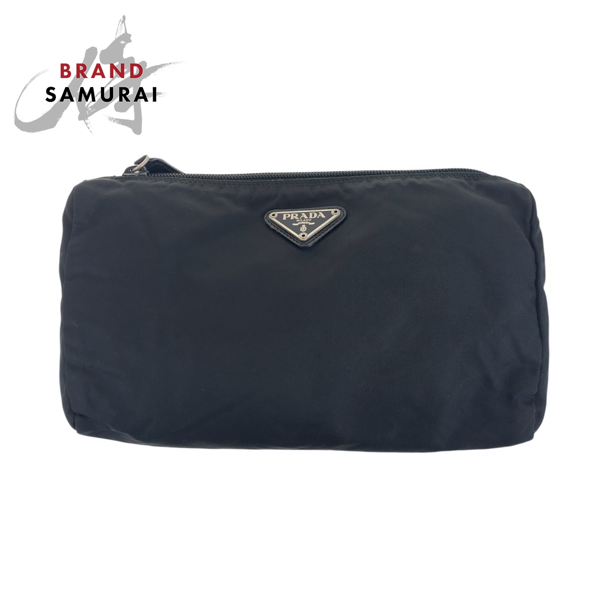 PRADA Tessuto Triangle with logo pouch accessory pouch Black