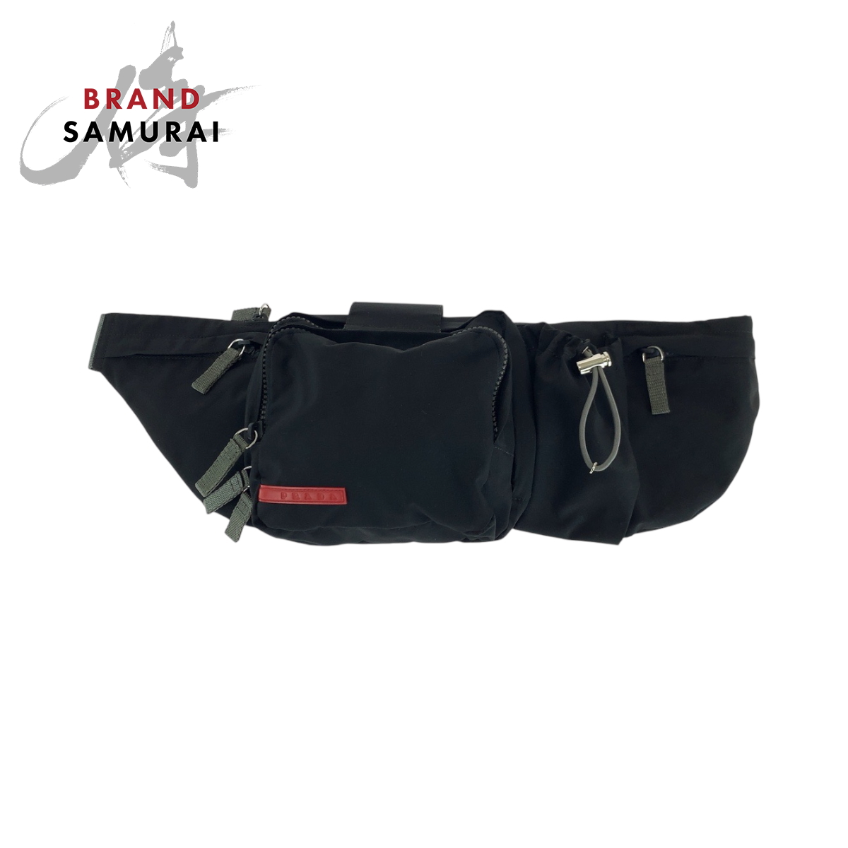 【メーカー直売】 4VA056 Sports PRADA PRADA Waist Black Black Bag Bum Bag 小物