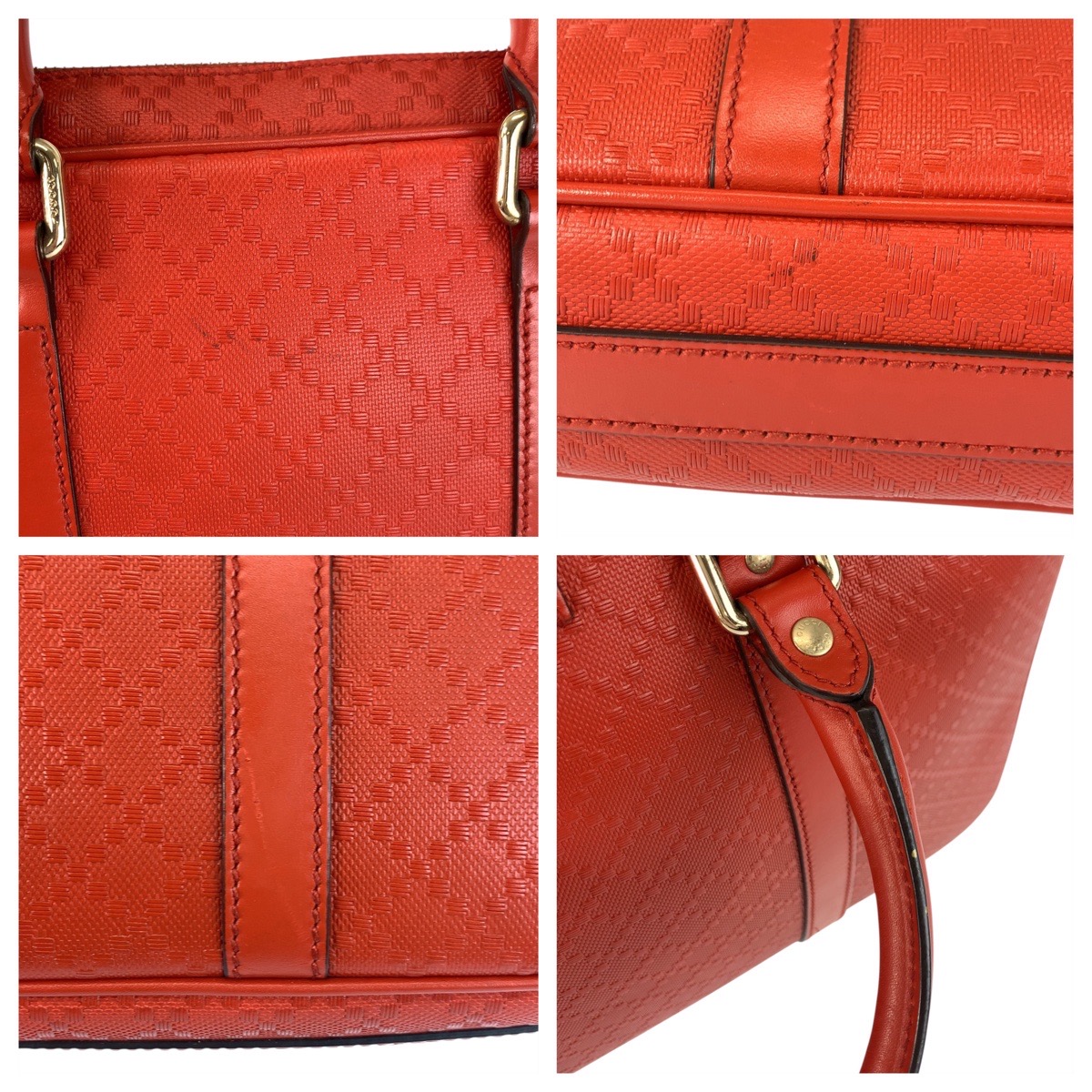 GUCCI Diamante 344357 Business bag Briefcase Unisex Red gold