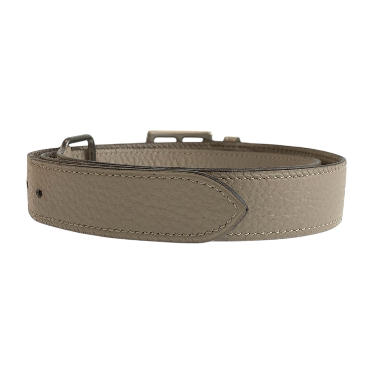HERMES Etriviere - Khaki Cotton Hardware None Belt HERMES Etriviere belt Beige SilverHardware Togo | eBay main image 3