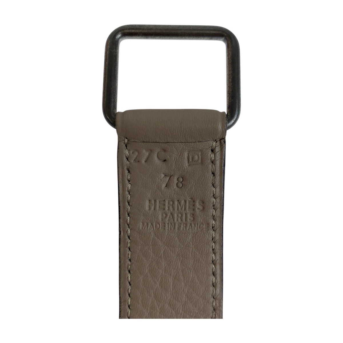 HERMES Etriviere belt Beige SilverHardware Togo | eBay