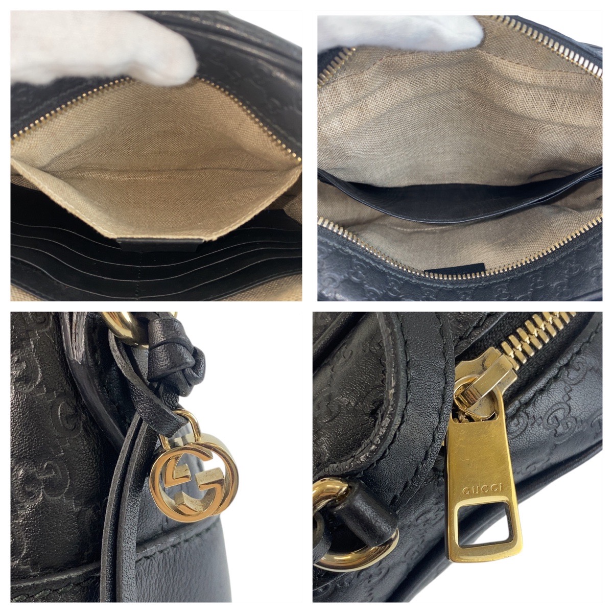 GUCCI Micro Guccissima Interlocking 449418 Shoulder Bag Pochette