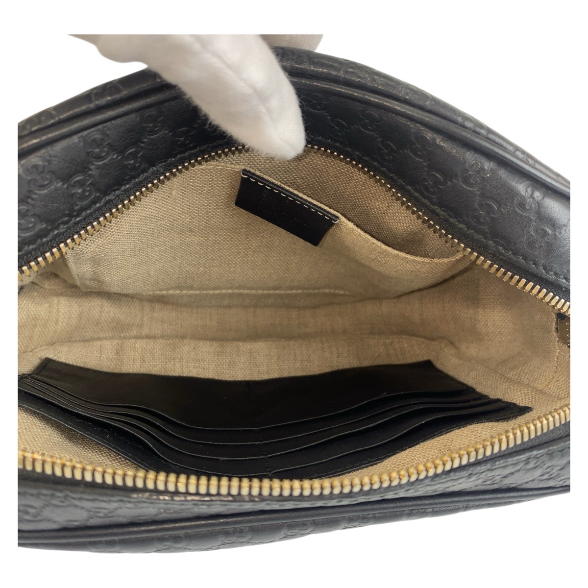 GUCCI Micro Guccissima Interlocking 449418 Shoulder Bag Pochette