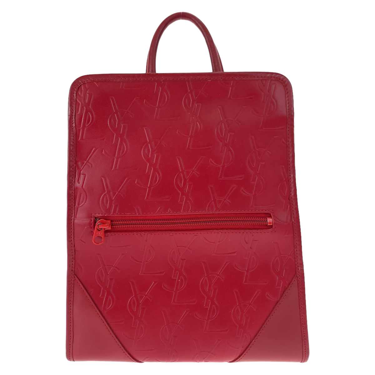 Yves Saint Laurent Red Backpack 126373 YVES SAINT LAURENT American Flag Canvas Backpack Bag Red main image 4