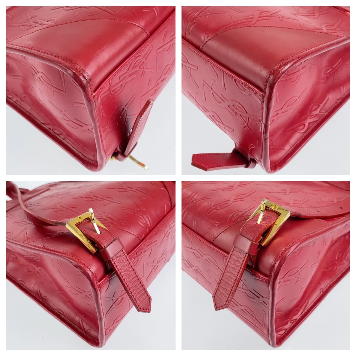 YVES SAINT LAURENT vintage YSL Backpack Red red leather | eBay