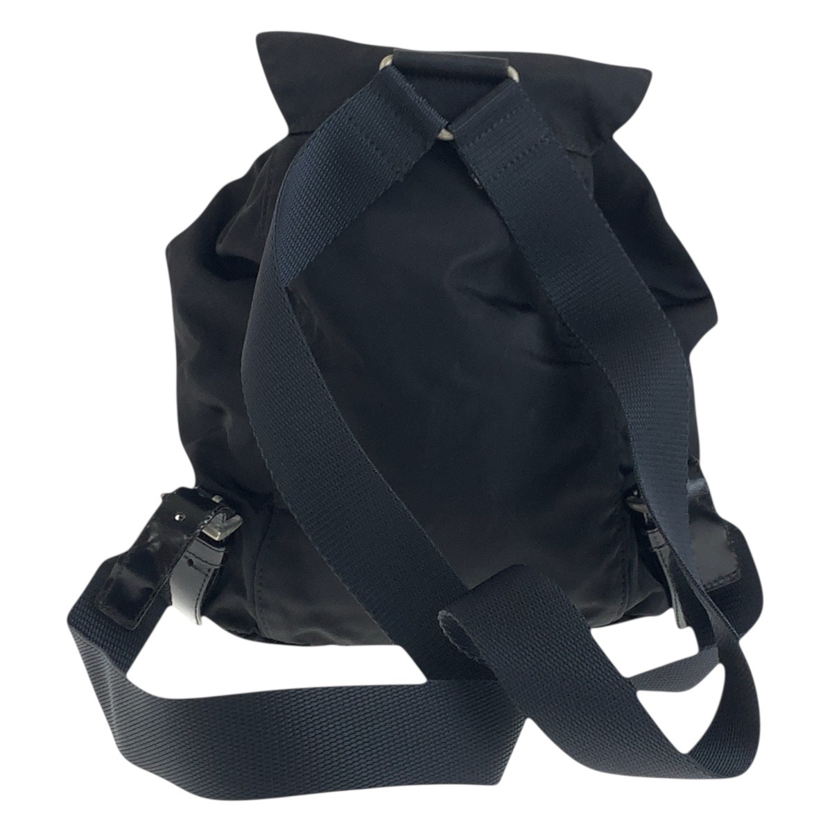 PRADA Tessuto Triangle with logo Backpack Black 