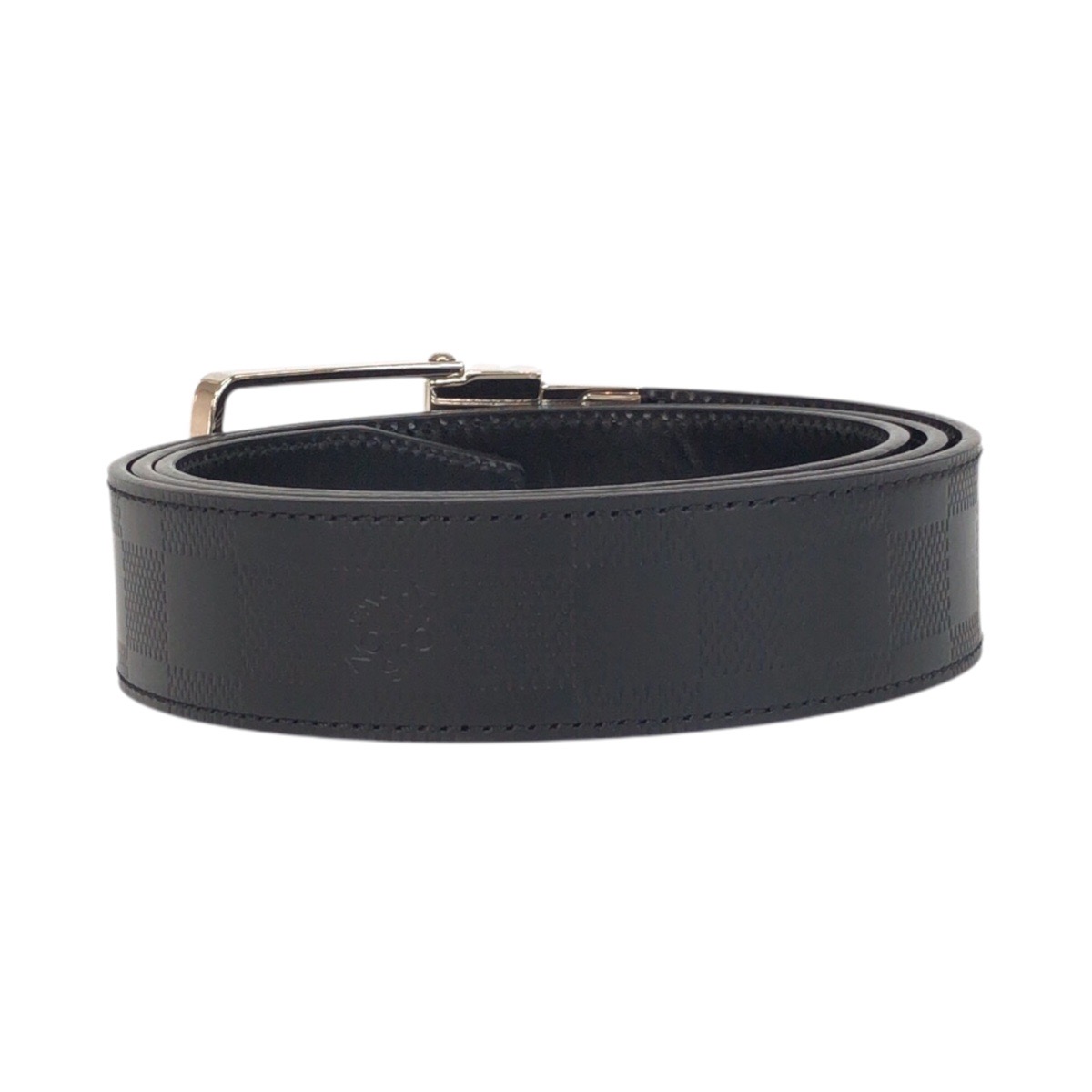LOUIS VUITTON - Black Silver RI0094 Belt Leather Hardware authentic louis vuitton belt products for sale | eBay main image 2