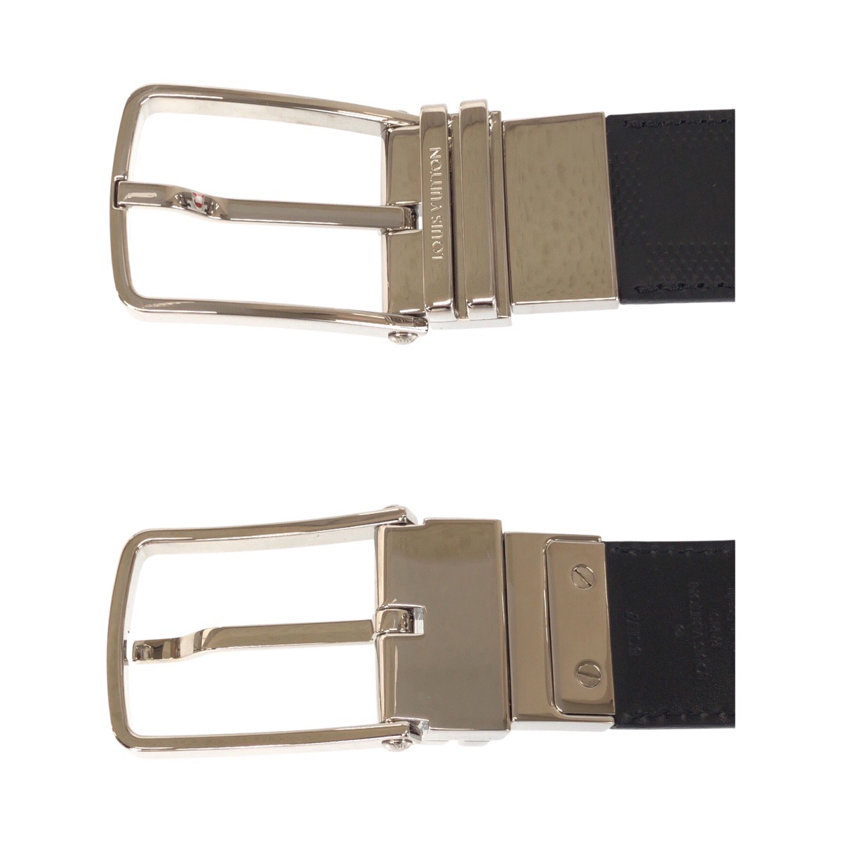 LOUIS VUITTON Damier Infini Saintur belt reversible Black  display picture 2