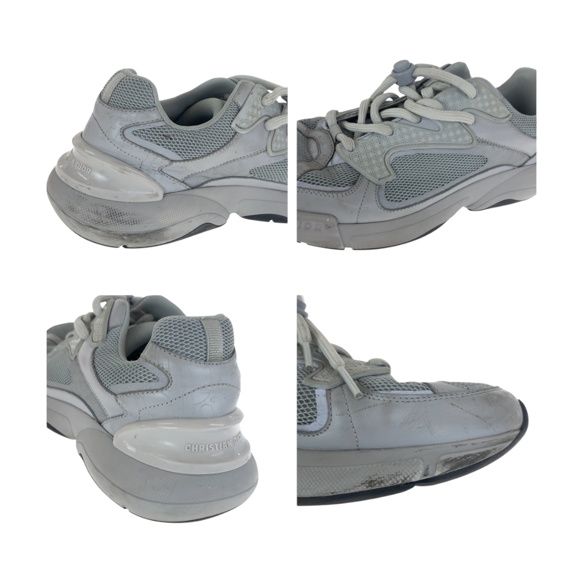 Dior B24 19 ELS Sneakers low cut gray canvas | eBay