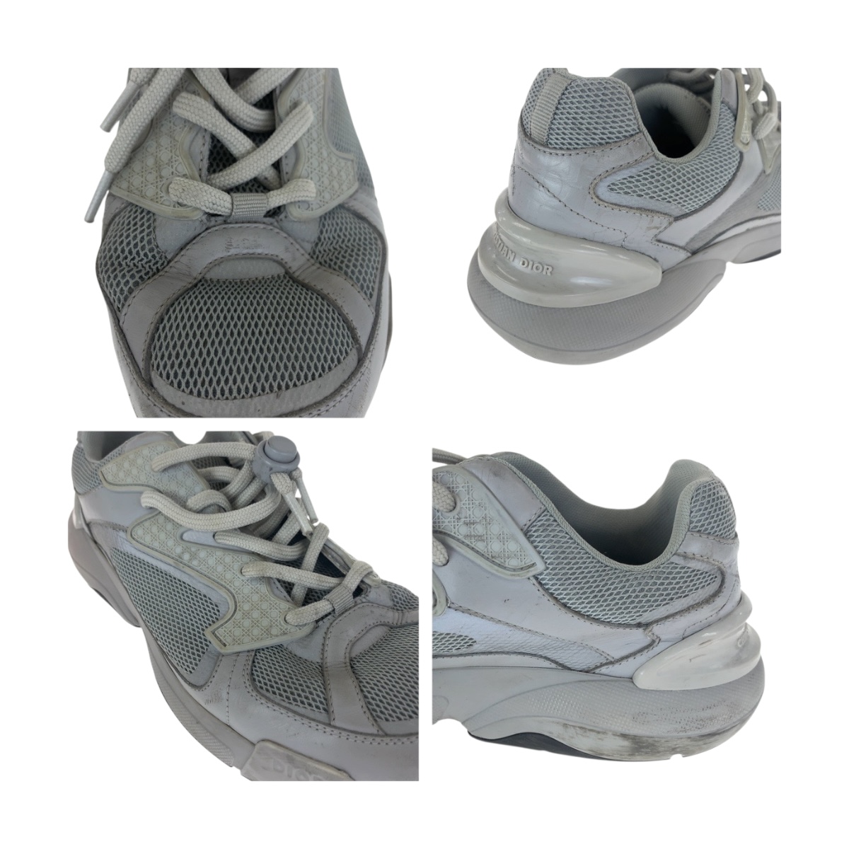 Dior B24 19 ELS Sneakers low cut gray canvas | eBay