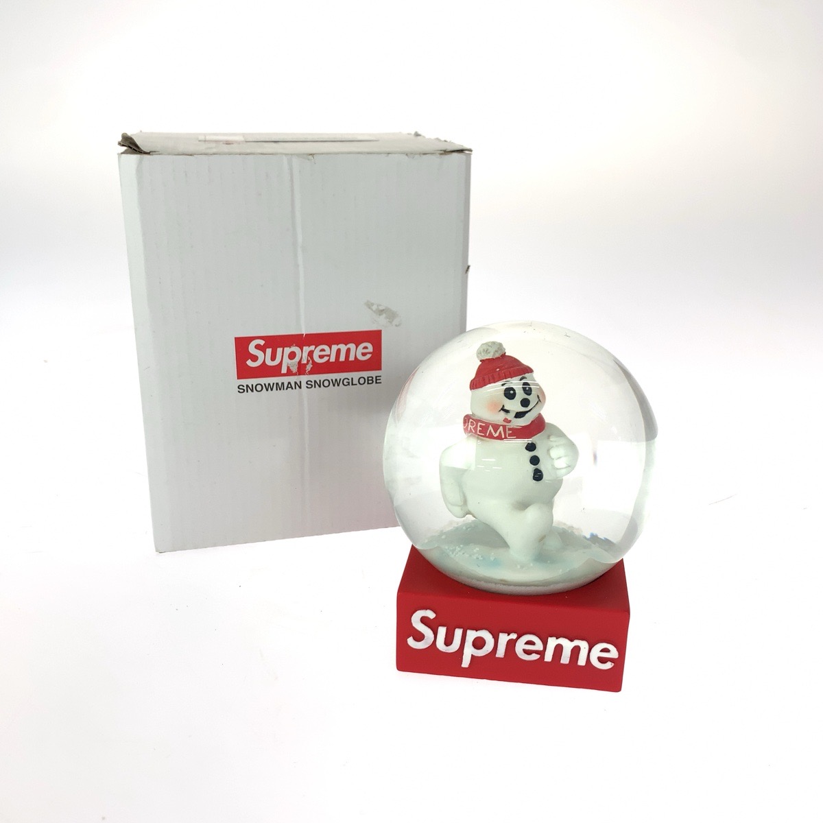 Supreme 21AW Snowman Snowglobe Snow dome Red white Glass | eBay