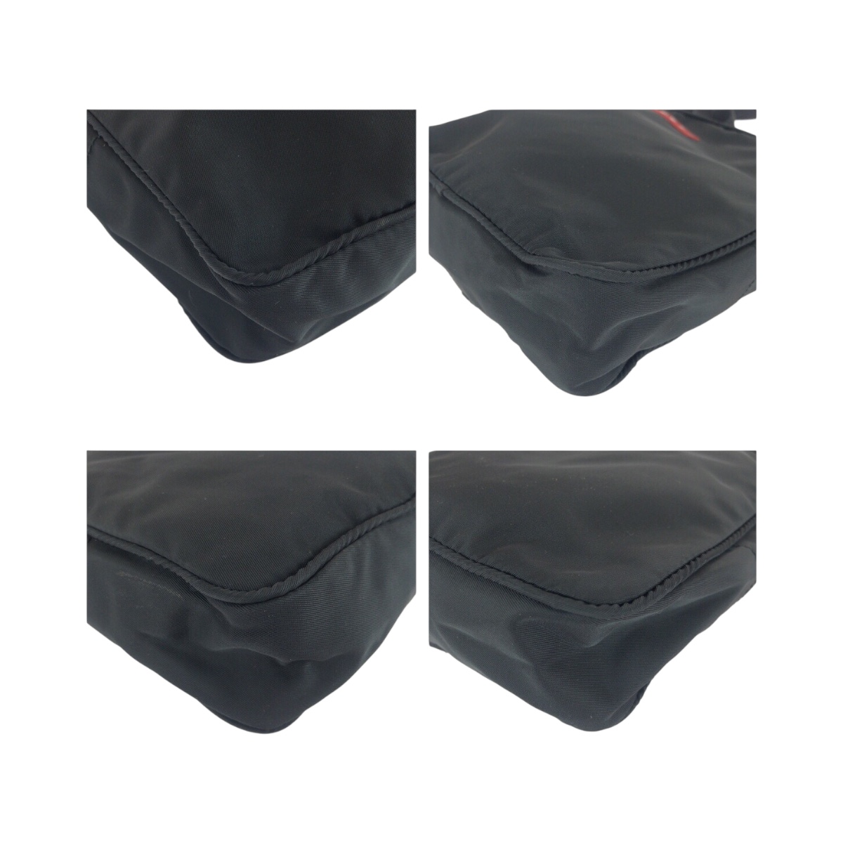 PRADA SPORTS Tessuto Shoulder Bag Pochette Black SilverHardware