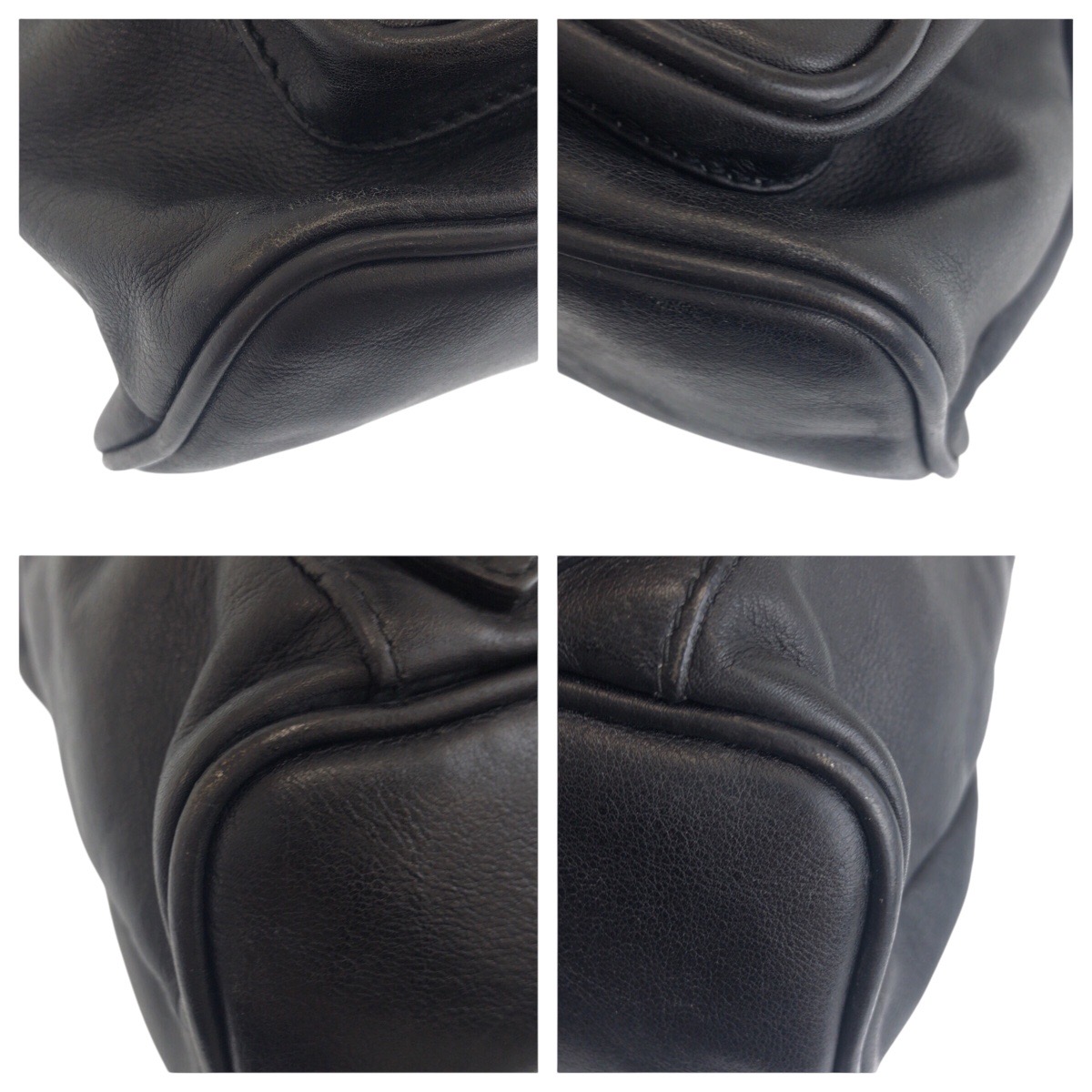 Gucci Vintage Bamboo Black Gold Hardware Leather 006 2040 0016 Backpack Gucci Bamboo Leather Backpack main image 4