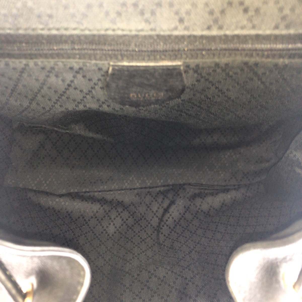 Gucci Vintage Bamboo Black Gold Hardware Leather 006 2040 0016 Backpack Gucci Bamboo Leather Backpack main image 2