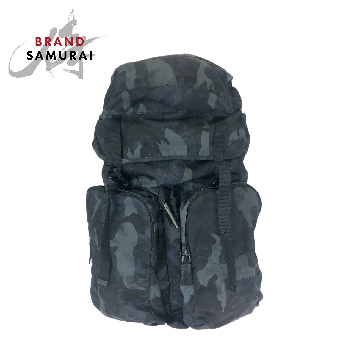 PRADA Tessuto V136 Camouflage triangle with logo Backpacks