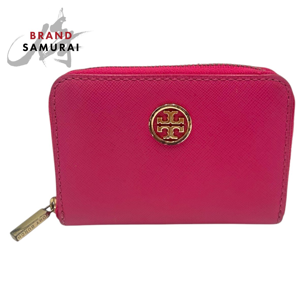 Tory Burch Robinson coin purse Card Case Pink Gold Hardware