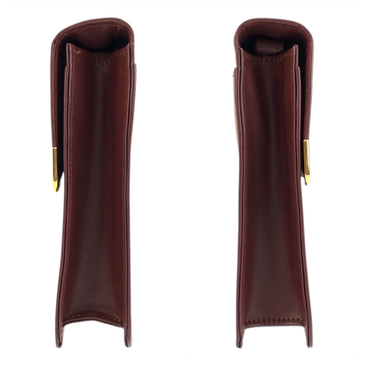 Cartier Must Line Belt Logo Buckle Leather Bordeaux Gold Business Classic CARTIER belt in bordeaux leather with gold-plated steel  main image 2