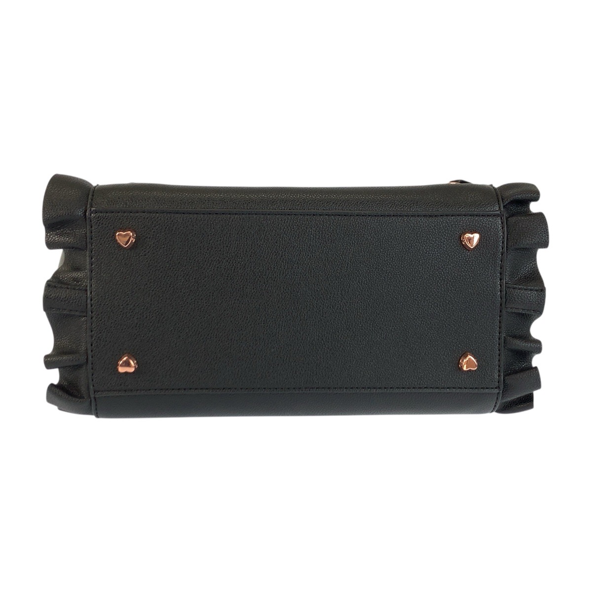 SAMANTHA VEGA レザー2wayバッグ BLACK 美品 Samantha Vega Lace-up Heart Jewel Flutter Handbag Shoulder Bag