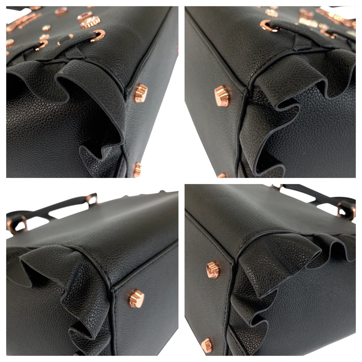 SAMANTHA VEGA レザー2wayバッグ BLACK 美品 サマンサベガ 2wayハンドバッグ ショルダーバッグ 斜め掛け メンズ