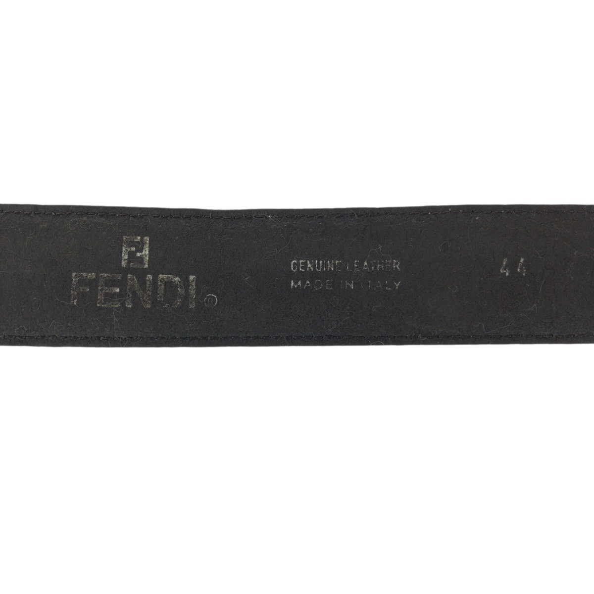 FENDI Zucca FF logo belt Dark brown gold hardware canvas  display picture 1