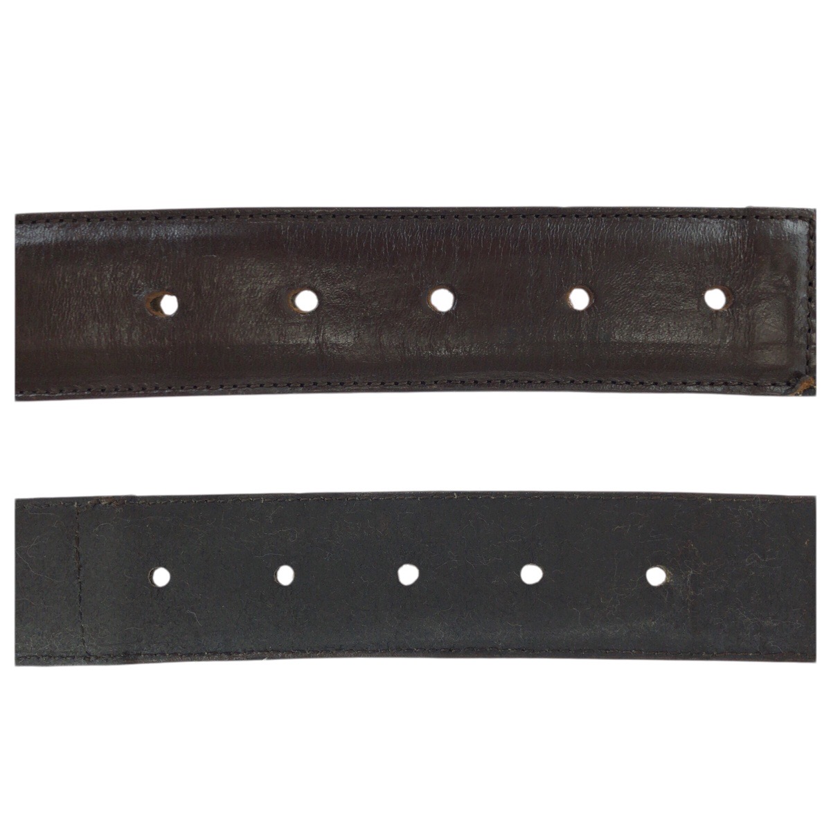 FENDI Zucca FF logo belt Dark brown gold hardware canvas  display picture 2