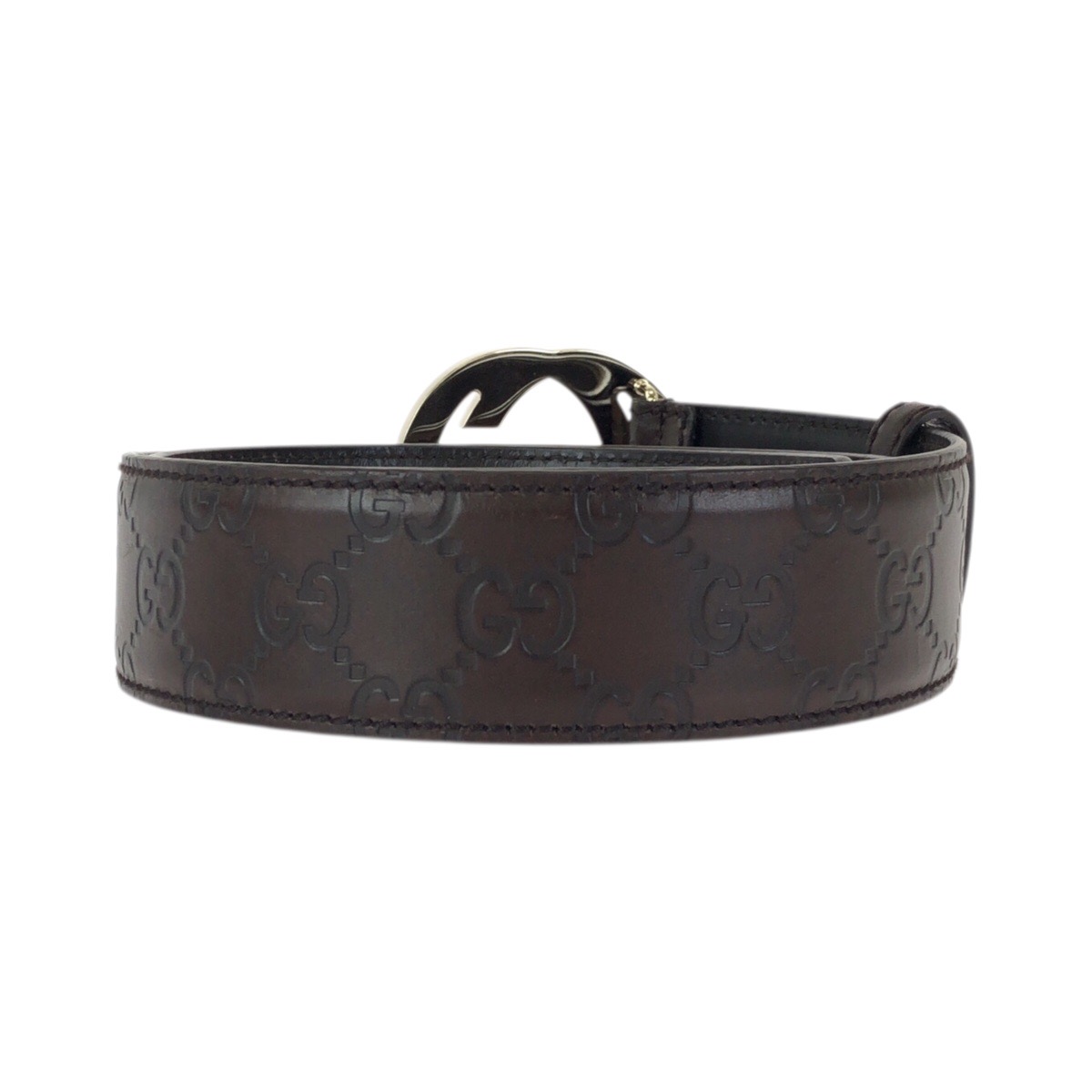 GUCCI Gucci Shima interlocking GG pattern 114876 Belts brown gold