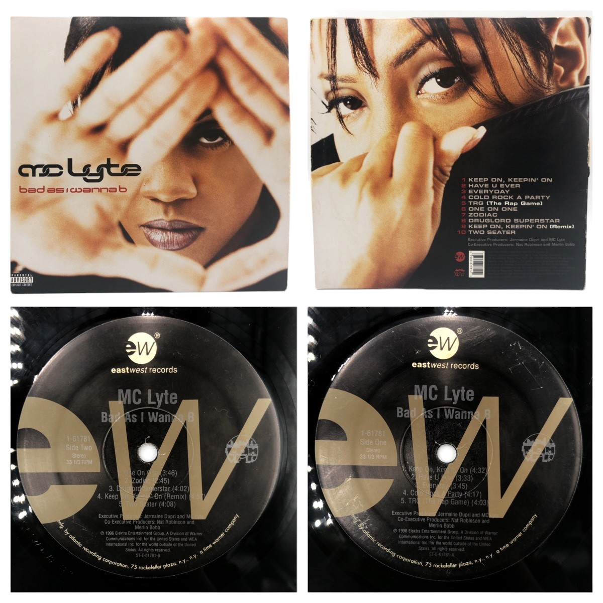 MC Lyte Bad As I Wanna B LP Authentic MC Lyte 6 sheets set HIP HOP 