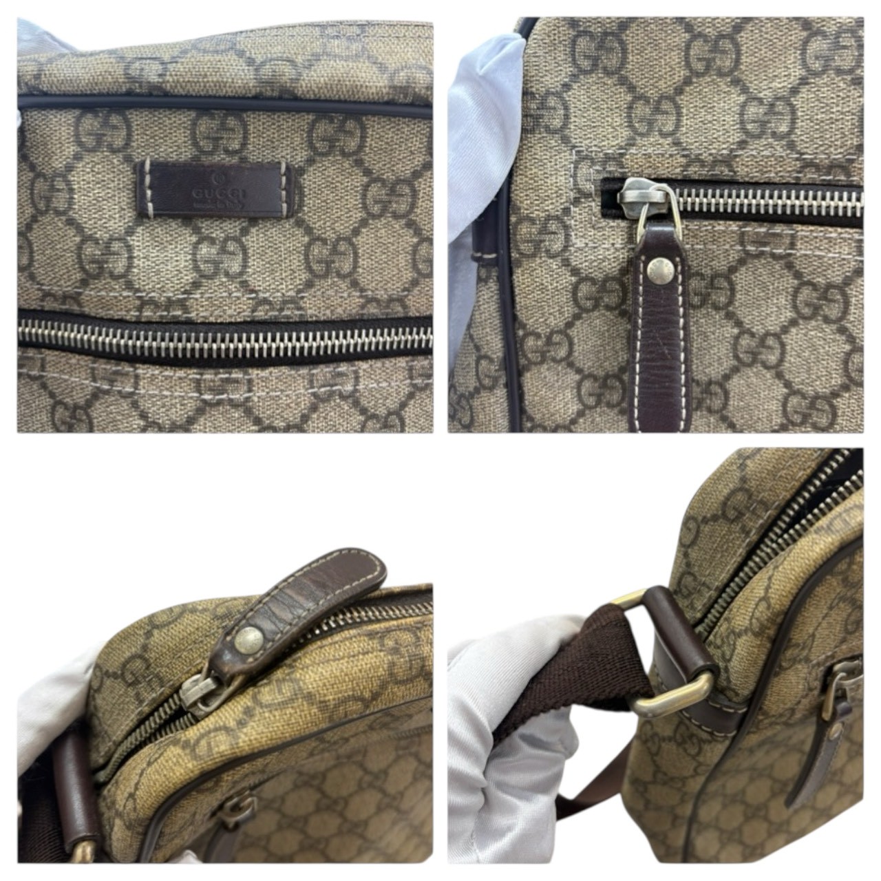 GUCCI 201448 Shoulder Bag GG Supreme Canvas | eBay