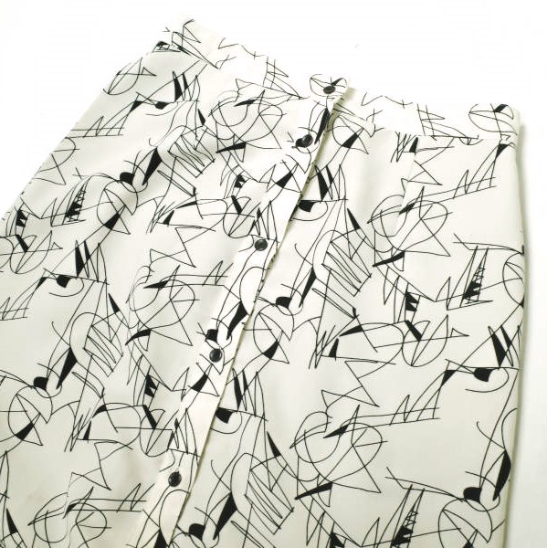 6 ROKU BEAUTY&YOUTH UNITED ARROWS Japan LINE PRINT SKIRT 36 6 ROKU BEAUTY&YOUTH UNITED ARROWS Japan LINE PRINT SKIRT 36