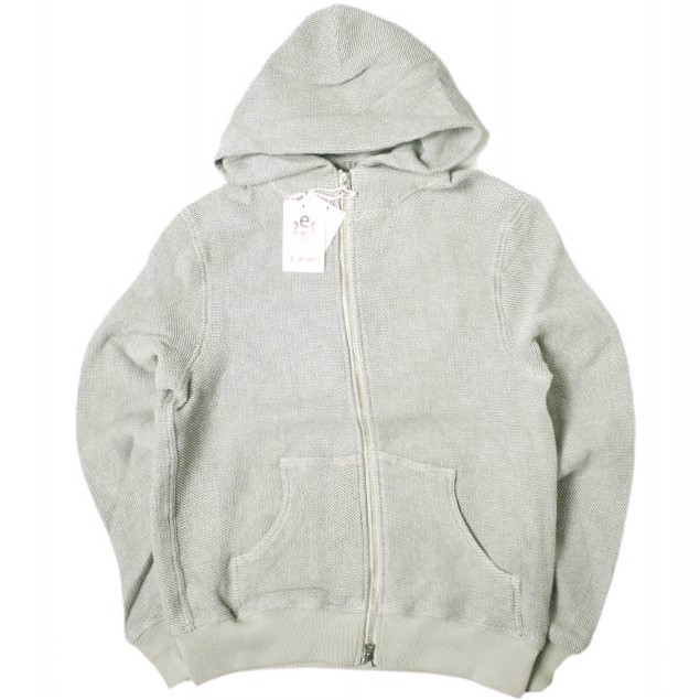 e JEANS Japan HONEYCOMB ZIP HOODIE e903-003 S Gray Sweat