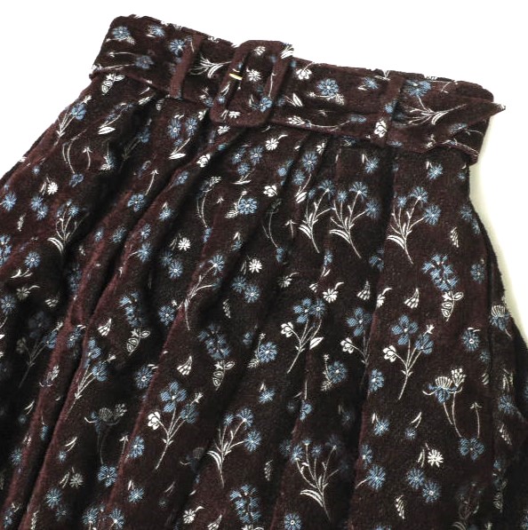 【Mame Kurogouchi】Jacquard Flare Skirt BLACK MM25SS-JS028 Shirring Jersey Jacquard Flare Skirt - black - Mame Kurogouchi