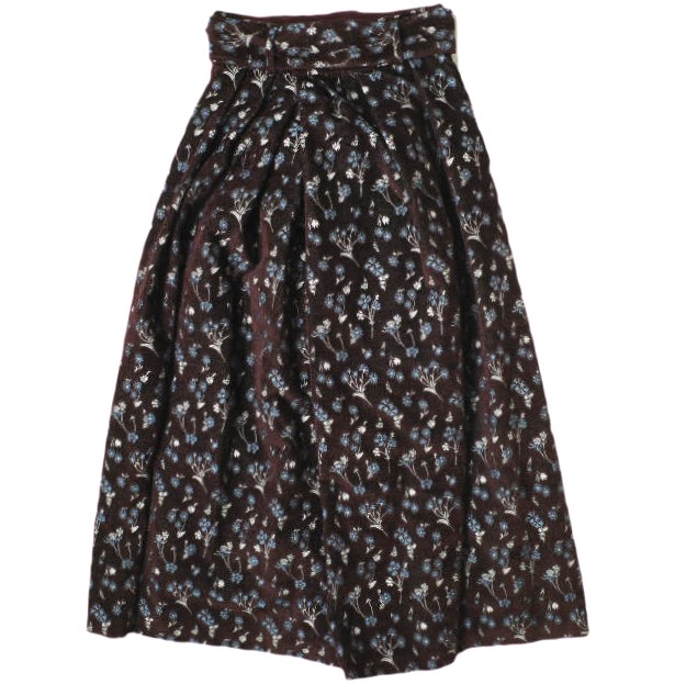Mame Kurogouchi♡ Floral Jacquard Cotton Pleated Skirt レディース】Floral Jacquard Cotton Pleated Skirt | Mame