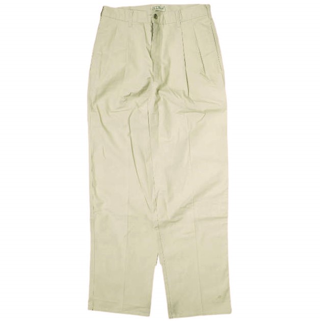 llbean ワークパンツ　usa製 90s L.L.Bean 80s-90s STYLE S164 2-pleat trousers W30 beige