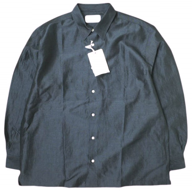 Ernie Palo 25SS Japan Silk Linen Shirt EP09SH03 48 NAVY Long