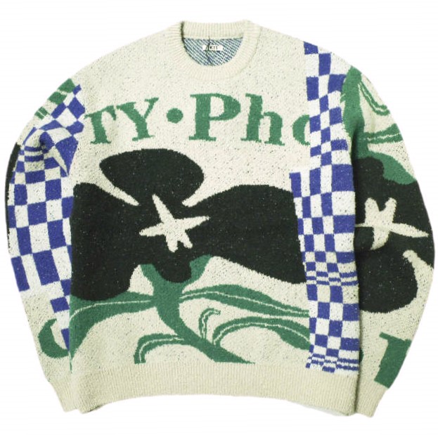 トップス khoki intarsia knit jumper KHOKI 24AW Intarsia-knit jumper Jacquard Flower Knit 24fw-k