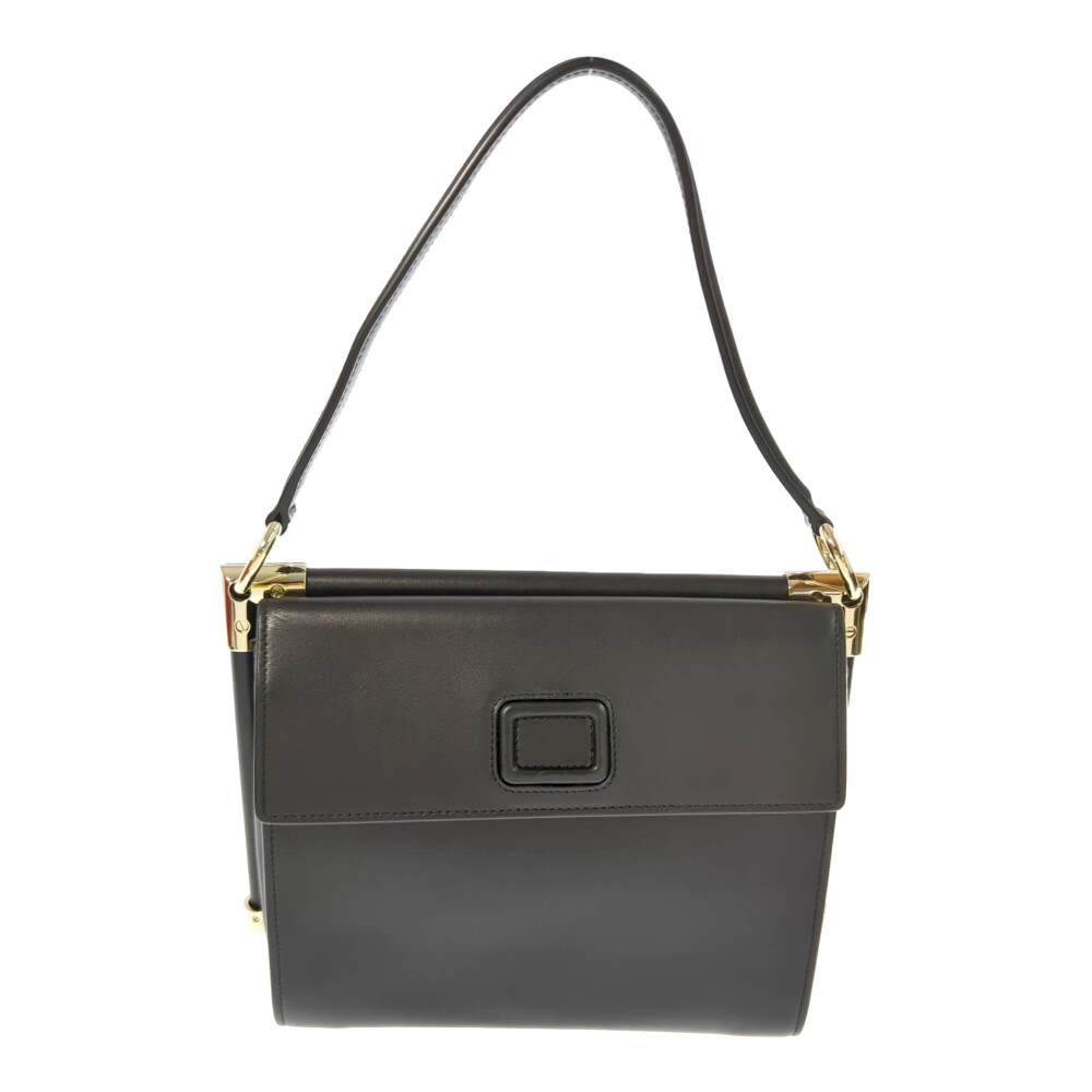 Roger Vivier Buckle Leather Handbag/RBWAKZB8201HEYB999/Black