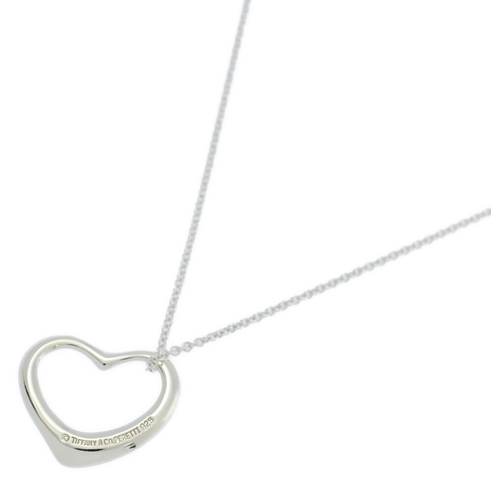 TIFFANY & Co. Elsa Peretti Open Heart Necklace Pendant/Sv925