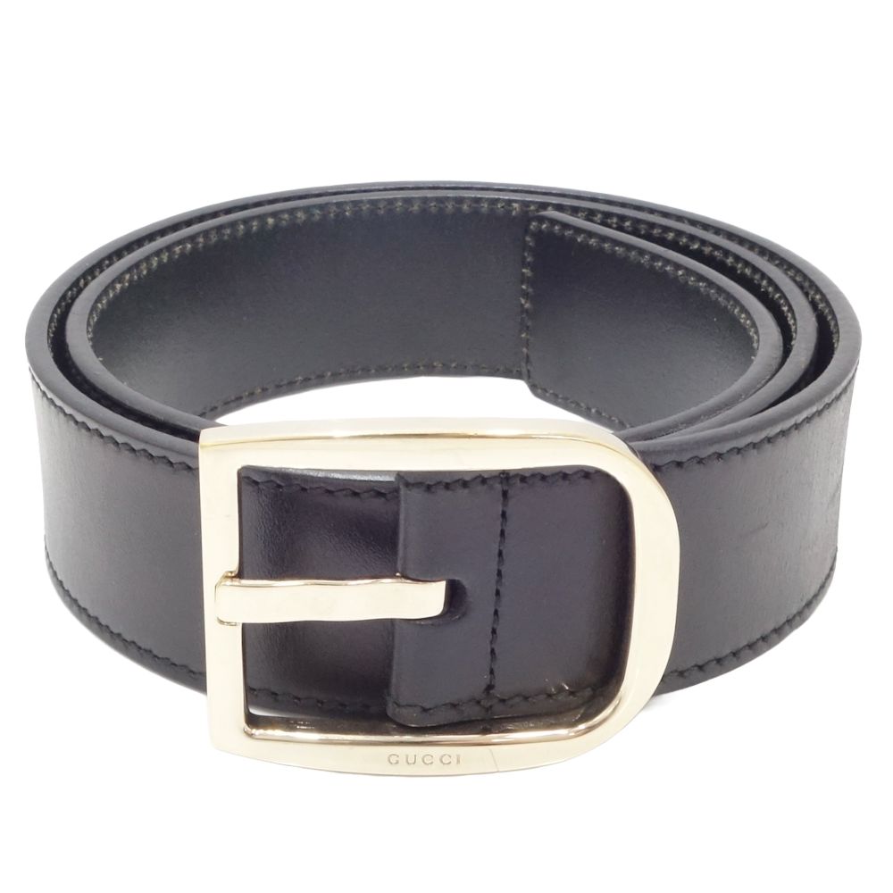 GUCCI ベルト 85 GUCCI Belt 85・34 162934 Leather Black/180222 | eBay