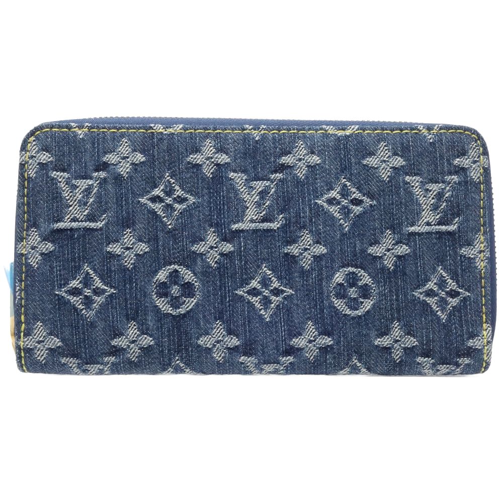 ルイ・ヴィトン ジッピーウォレット モノグラム デニム 箱 保存袋 M95341 LOUIS VUITTON Zippy wallet Monogram denim M95341 Blue/180694